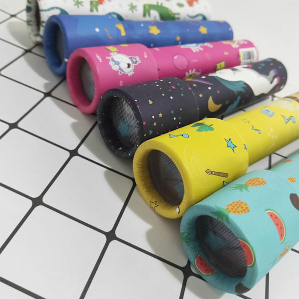 Fargerikt retro klassisk roterbart kaleidoskopleketøy for barn (12 STK)