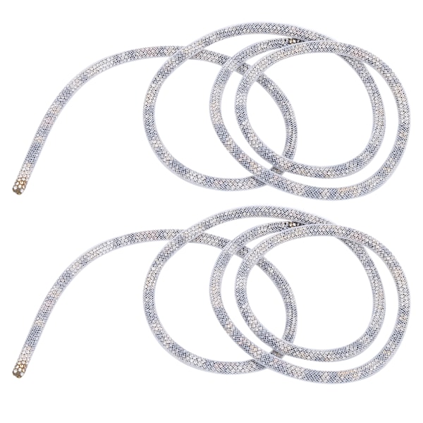 2 st Rhinestone Trim 6mm/0.2in DIY Sy Dekoration Kläder Tillbehör för Bröllopsklänning Vit Mesh Leopard Rhinestone