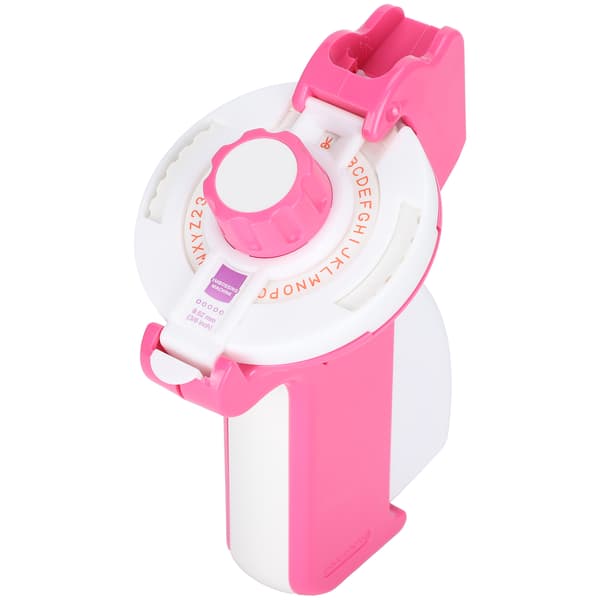 Prægemaskine Mini Manuel Skrivemaskine Båndprinter DIY Projekter Tilbehør Pink