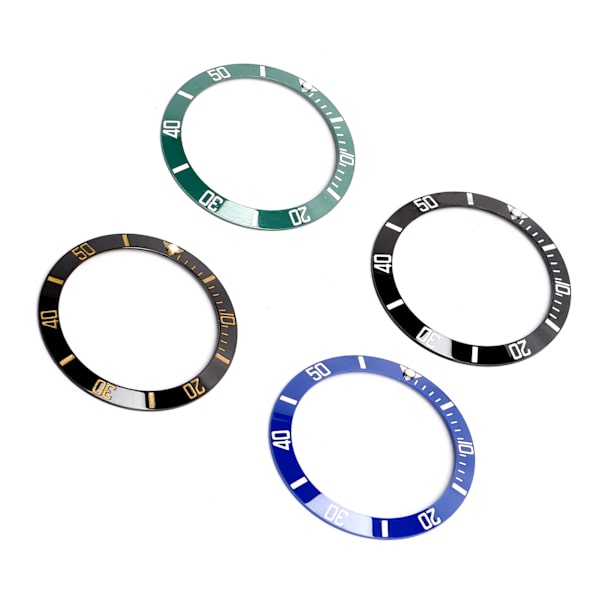 4st keramisk watch Insert Armbandsur Bezel Insert Ring Ersättningsdelar 38mm