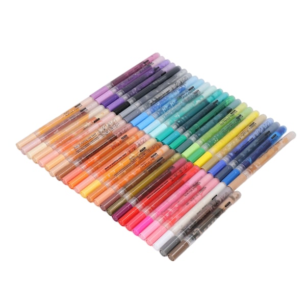 48 st Acrylic Paint Markers 0,7 mm spets 48 färger Fadeless Safe Nontoxic Acrylic Paint Pens för läder trä metall