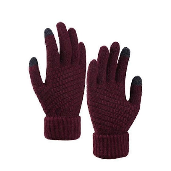 Stickad Mössa Vintermössa Halsduk Set Stickad Fleece Toffs Pekskärmshandskar Set Vinterhalsduk Kombinationsset Loop Grovstickad Halsduk Damgåva Vinteraccessoar