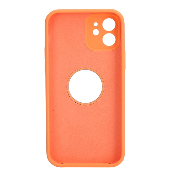 Flytende silikon fulldekkende telefondeksel for Iphone 12/12Pro vanntett mobiltelefondeksel oransje