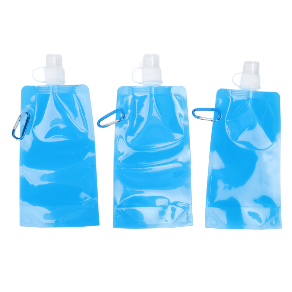 Kokoontaittuva vesipullo monitoimi BPA-vapaa PE-pehmeä vesipullo ulkomatkoille 700 ml sininen