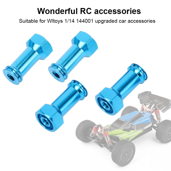 24 mm förlängningsadapter Hjul Hexnav för Wltoys 1/14 144001 RC Car Uppgraderade tillbehörBlå S1266B