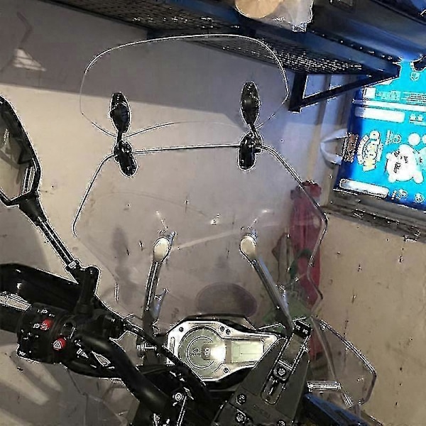 Transparent Färgad Universal Motorcykel Justerbar Vindruta Förlängning Vindskydd Spoiler Deflektor