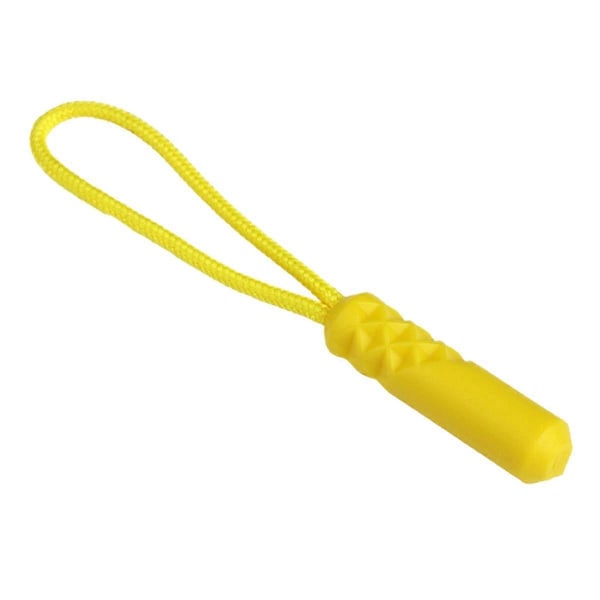 Dragkedjekläpp i plast, dragkedjekläpp, gul