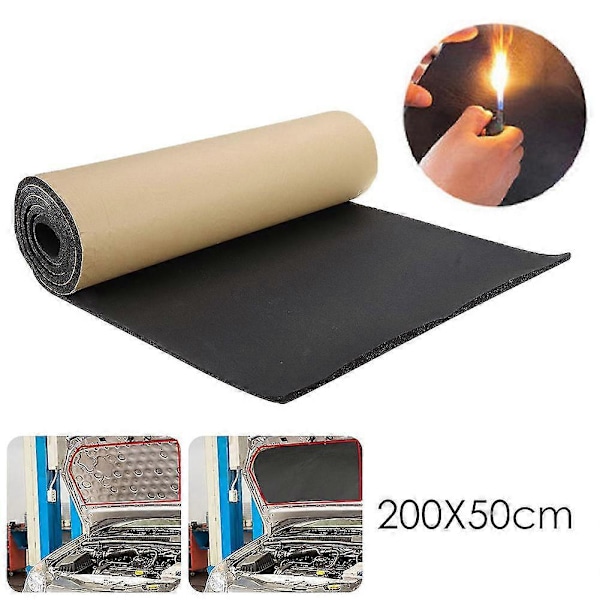 Lydisolering for bil, lydisolering, termisk skum, lydisolasjonspolymerer, lydisolerende bomull, 200x50cm 50cmx200cmx3mm