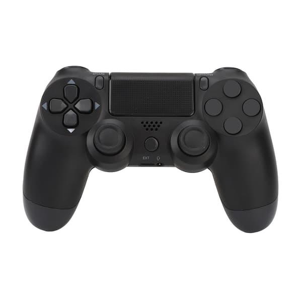 Trådlös spelkontroll Multifunktionell dubbelvibrations Bluetooth-gamepad för PS4-spelkontroller Svart