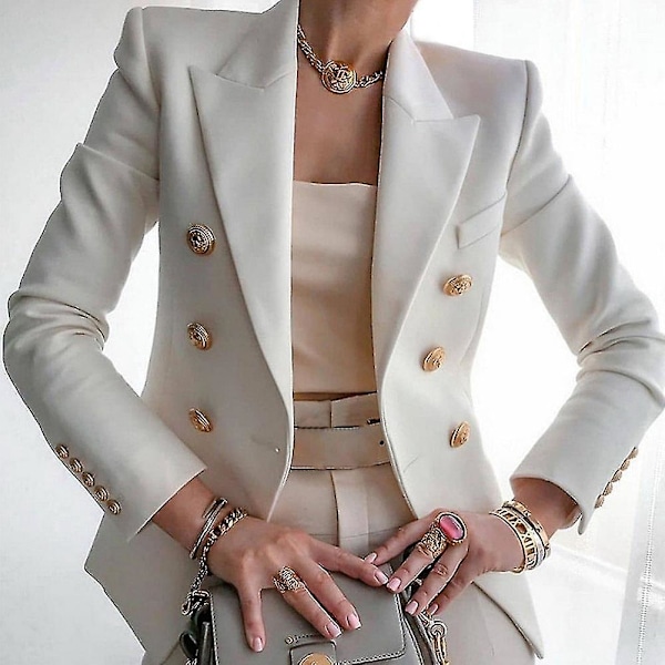 Khaki Dam Short Business Pendlare Kostym Kavaj