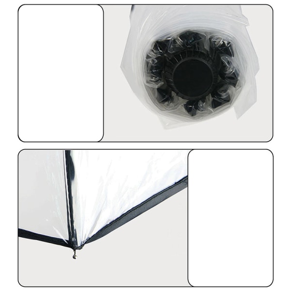 Paraply Transparent Paraply Automatisk Transparent Tri Fold Paraply