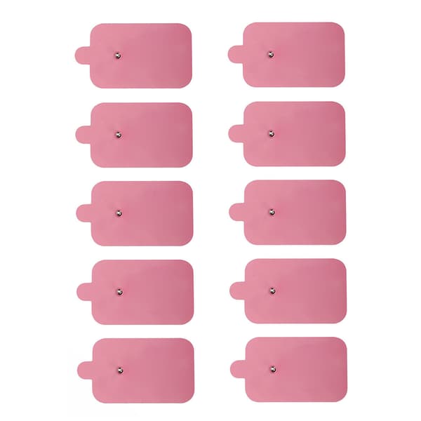 10 stk. TENS-enhet Erstatningsputer Ikke-irriterende Elektrodeterapilapper for Elektroterapi Rosa