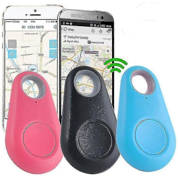 Bluetooth GPS Nøkkel Finner - Smart Anti-Mistet Lommebok Alarm for Kjæledyr Lokator blå