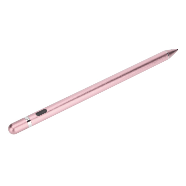 Aktiv kapacitiv stylus USB-opladning kobber spids touch screen pen til mobiltelefon og tablet rose guld