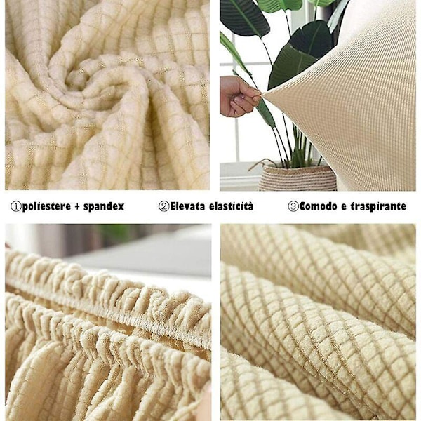 Sänggavelöverdrag, Sänggavel Skyddande Överdrag Dammtätt Tvättbart Sänggavelöverdrag Full Pack 360° Beige 150cm Lämplig för 140-170cm Sänggavel