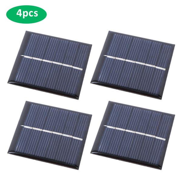 4 STK 3V 168mA Solcellepanel DIY Materiale Utendørs Nødlader Bærbar Strømforsyning