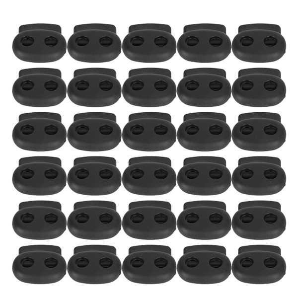 300 stk. dobbelthulls fjær snorlåser grise nese form nylon spenne stopper feste