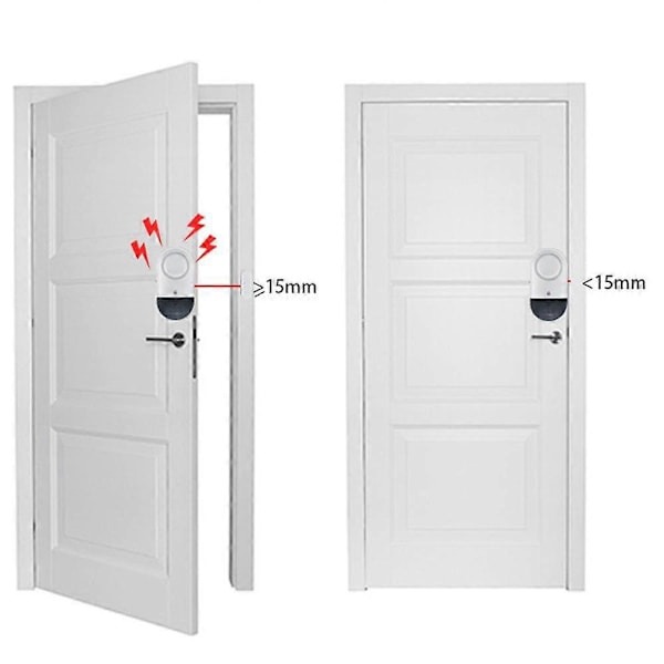 2-pack Dörr- och Fönsterlarm, 125DB Dörrlarm för Barnsäkerhet, Dörrklocka för Butik och Hem