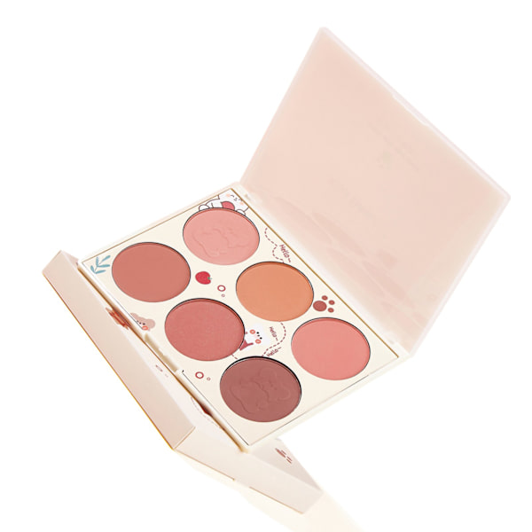 6-färgs Blush Palett Dam Makeup Contour Highlight Matt Face Blush Powder Pigmenterad Kosmetika Present 6 Färg Blush Palett