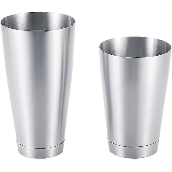 Robust Cocktailglas Shaker i Rustfrit Stål Bar Husholdnings Køkkenredskab (Sølv)