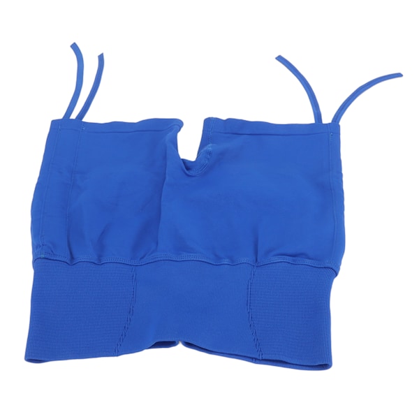 Treningsshorts for kvinner Høyt midje Hofteløftende Svetteabsorberende Slim Fit Elastisk Lady Yoga-shorts med snøring i siden Blå