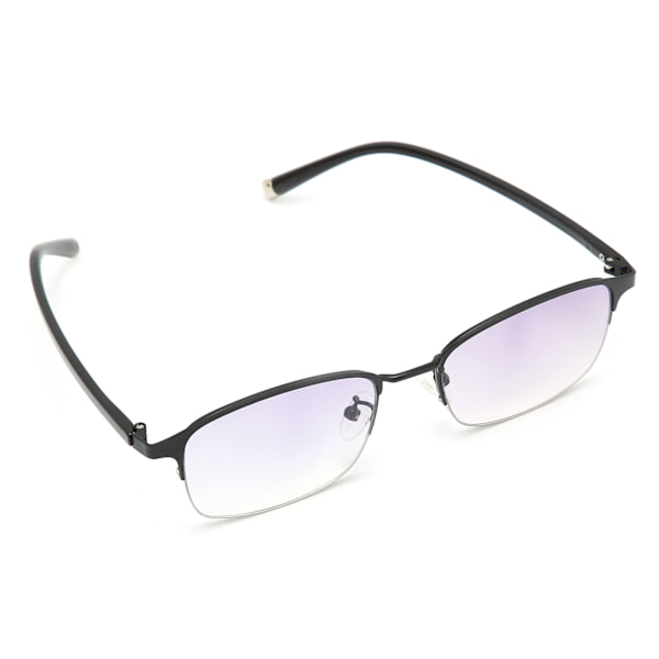 Blåt lysblokerende læsebriller Simple Fashionable Bærbare Anti UV Mænd Kvinder Briller+300