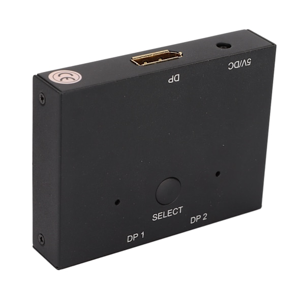 Displayport Splitter Bidirektionel DP Switch Aluminiumlegering Displayport Switcher 8K Ved 60Hz 4K Ved 120Hz