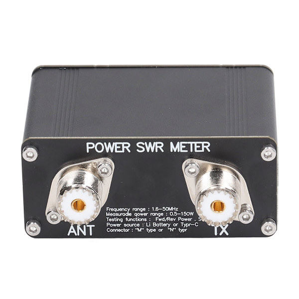 SWR-måler 150W HF stående bølgerapportmåler MF AM CW SSB 1,6-50MHz wattmeter for måling