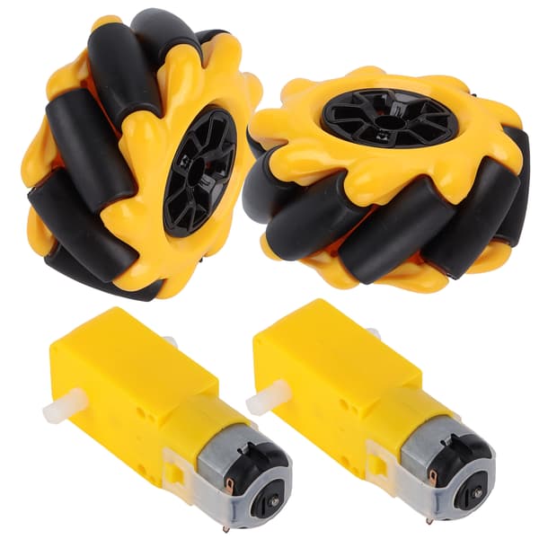 Mecanum Hjul til TT Gearmotor Smart Robot Bil Dele Tilbehør DIY Legetøjskomponenter 60mm