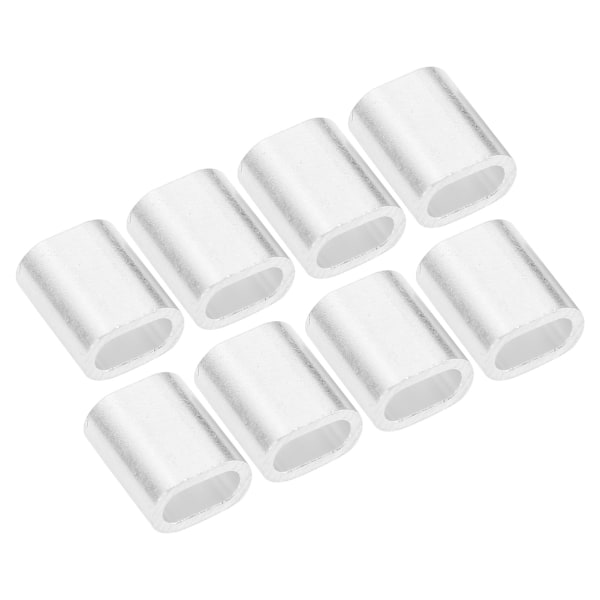 100 stk aluminiumshylser ståltau krympehylse oval 1-hulls klemmechuck M4 AL6063