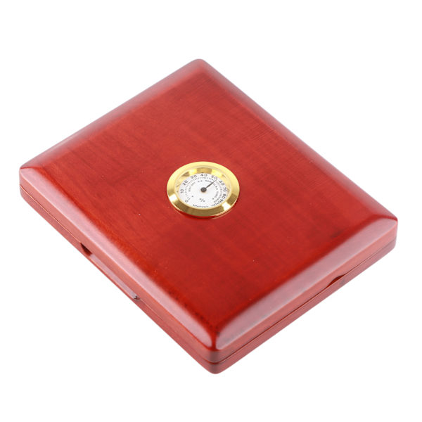 Saksofon Klarinett Reed Case Solid Wood 5-Reeds Oppbevaringsboks med Hygrometer