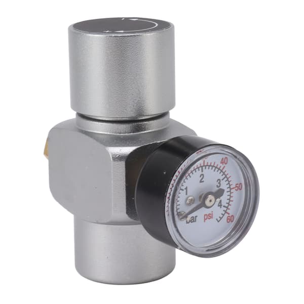 Vanntrykksreduseringsventil 0‑60PSI Rustfritt Stål Trykkregulator Multifunksjonell Slangetrykkregulator for Hjemmebrygging