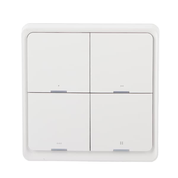 Trådløs Scene Switch Intelligent 4-vejs Panel Vægafbryder Mobiltelefon APP Kontrol til ZigBee