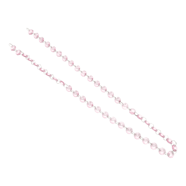 5 stk. Akryl Krystal Garland Stærk Forbindelse Elegant Multipurpose Krystal Perle Garland til Bryllup Lysekrone Fest Pink