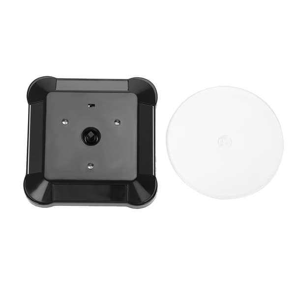 Solar Showcase 360 Roterende Drejeskive Ur Telefon Smykker Display Stand LED Lys (Sort)
