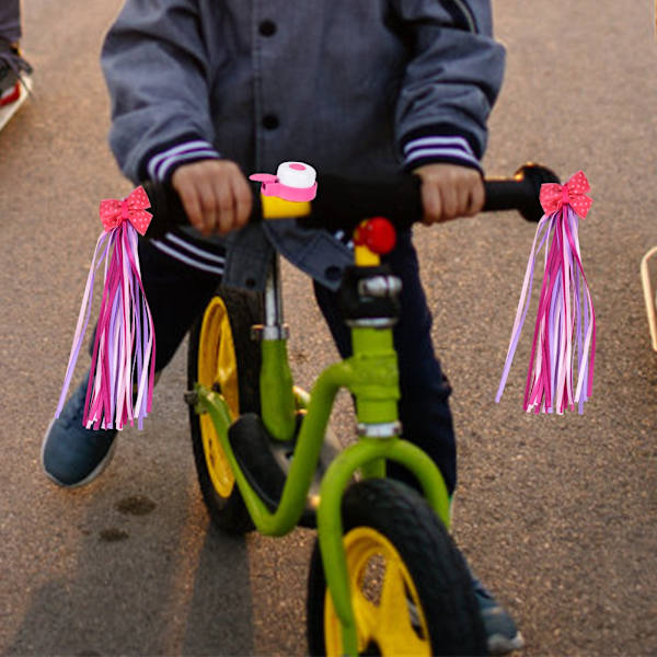 Lapset Lapset Pyöräily Ohjaustanko Loud Sound Ring Bell & tupsut pyörälle pyörälle Pink
