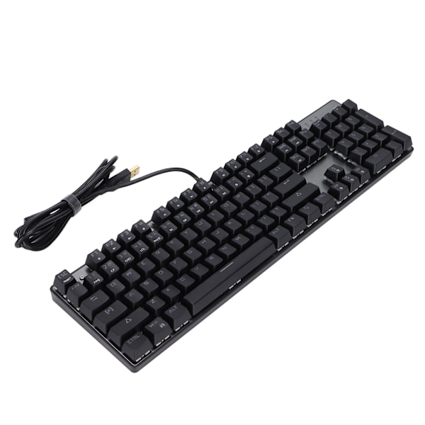 Mekanisk tastatur 50 millioner klikk Responsiv holdbar USB-grensesnitt Blå bryter 104 taster RGB-tastatur for datamaskin