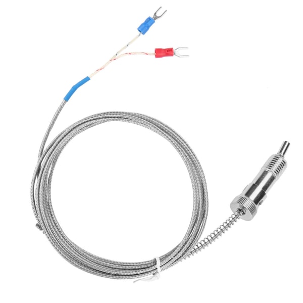 Bajonettkompressionsfjäder typ K termoelement temperatursensortråd 0-400 ℃ (3 m)