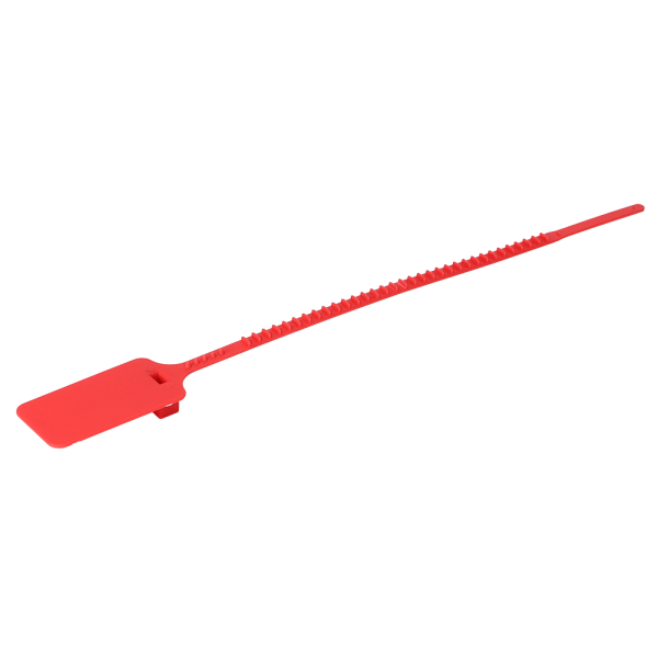 100 stk Anti-tyveri engangsetikett Kabelbinderidentifikasjonsmerke Selvlåsende bånd (rød)