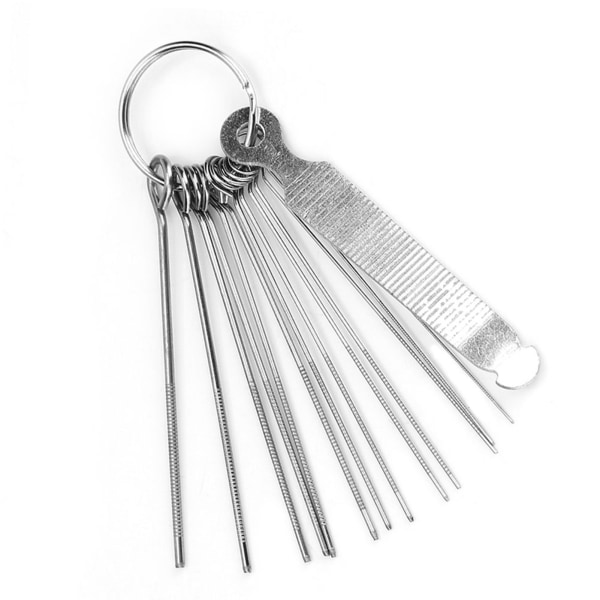 Guitar Bridge Saddle Nut Files 13 Neddles Set Tool Kit Tilbehør Ukelele