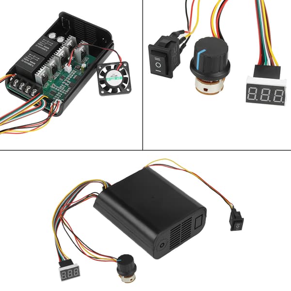 DC 10-55V 40A Digital Display DC Motor Hastighetskontroll CW CCW Reversibel Strömbrytare