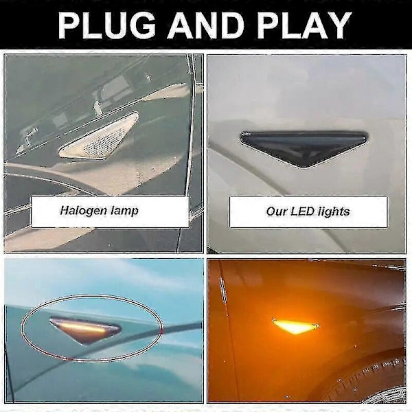 Flytande Sidoblinkers LED Dynamisk Sidomarkeringsblinkers Indikatorlampa För Ford Mondeo 3 Mk3 Focus 1 Mk15.29 2st Dynamisk