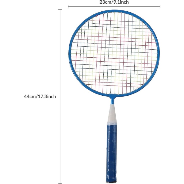 Lätt set för barn med 2 racketar, 3 fjäderbollar och bärväska