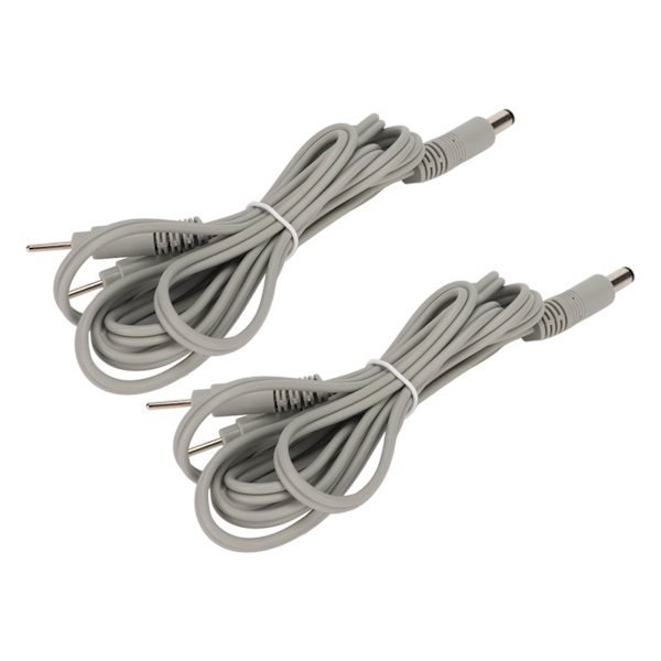 2st 4.9ft stifttyp ledningar Kabel 5521 2856 Ersättningsstiftkontakt TENS-tråd för terapeutisk maskin grå