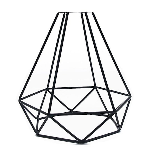 Lampskärm, metall lampskärm, vintage svart lampskärm, för kök, matsal, sovrum, hall (svart)