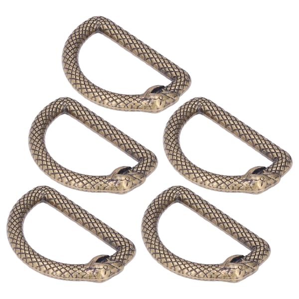 5 stk. D-ringe zinklegering robust holdbar multifunktionel bred anvendelse metal D-ringe til taske rygsæk bælte bronze
