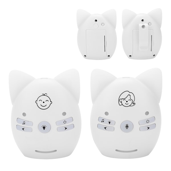 Trådløs lyd babymonitor toveis babymonitor med nattlys musikk (100-240V) (EU-plugg)