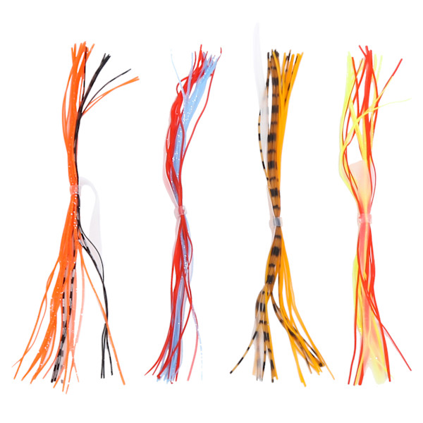 4 poser fiskeagn silicone nederdele lokkemad farverige silicone tråde agn tilbehør