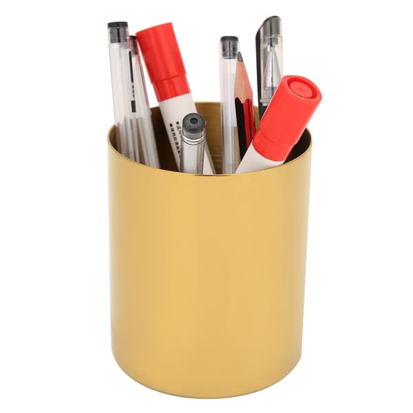 Blyantsholder i rustfrit stål, bordvaser, makeupbørsteholder, skrivebordsarrangør
