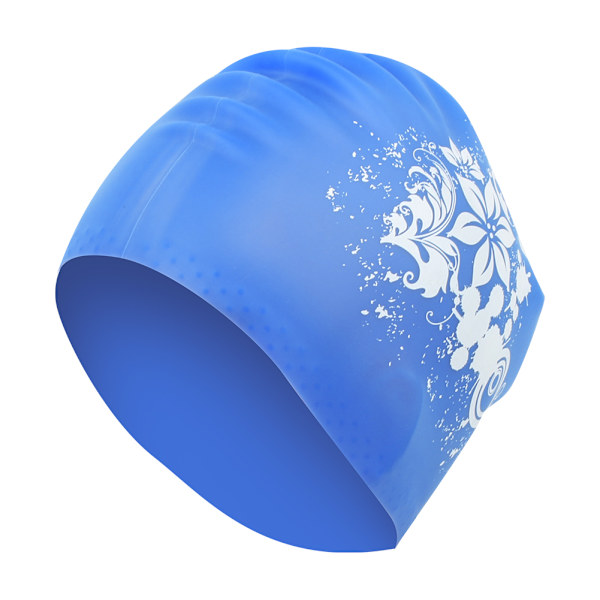 Cap för unisex långhårig cap med moderiktigt print (blå)